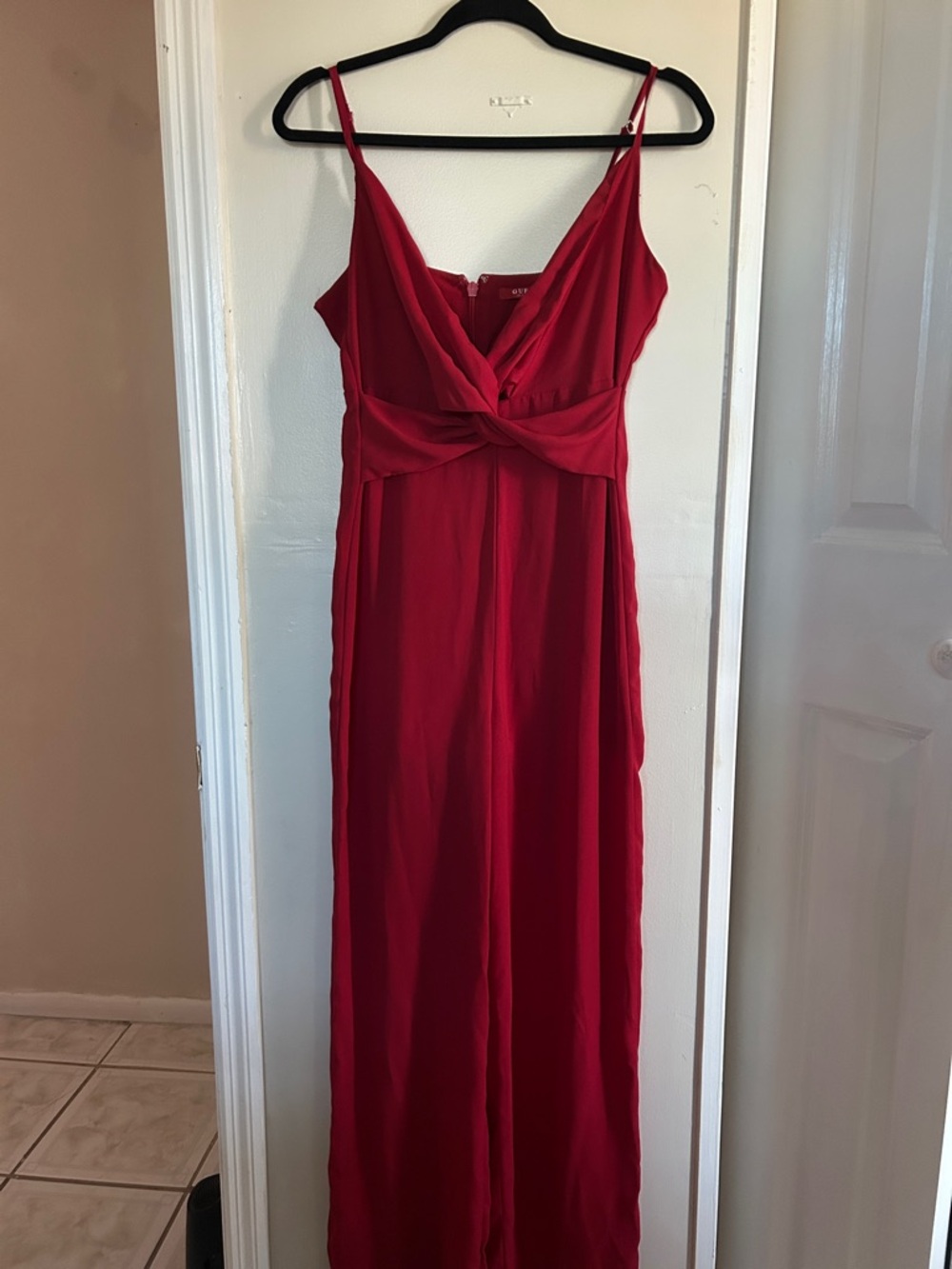 Guess Red Twist-Front Jumpsuit